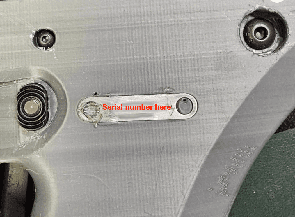 MAF Serial Number Tag